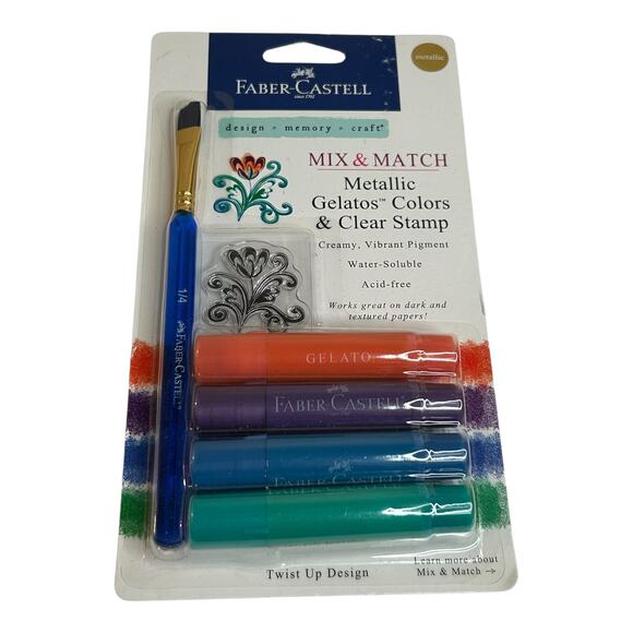 Faber-Castell Mix & Match Metallic Gelatos Colors & Clear Stamp Set - Picture 2 of 5